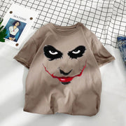 Casual Loose Clown Print Cotton Short Sleeve T-Shirt