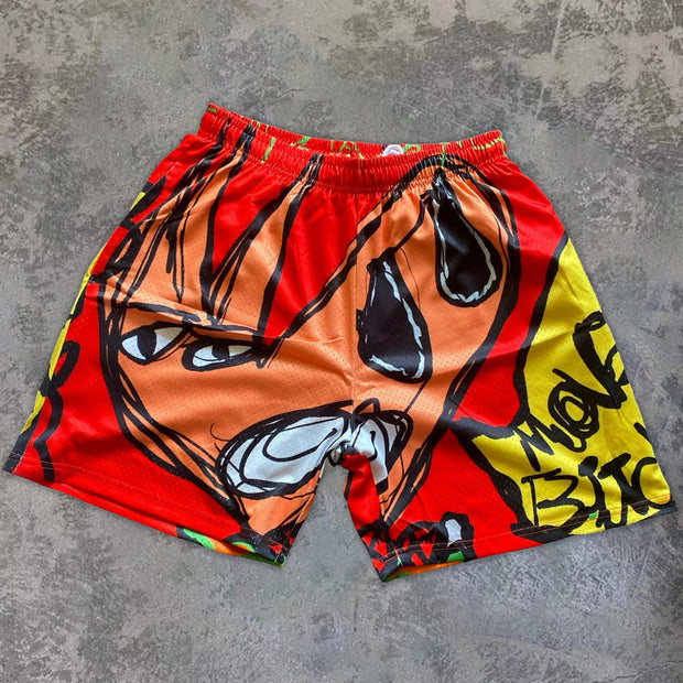 Personality Funny Contrast Sports Shorts