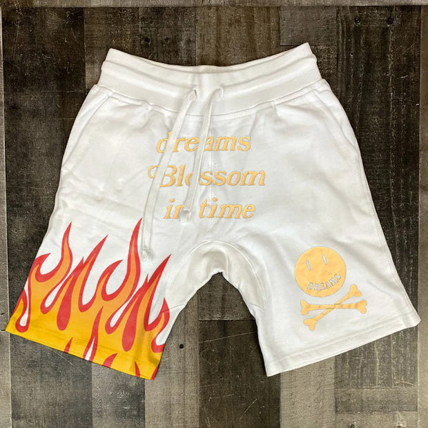 Street style flame print fashion shorts