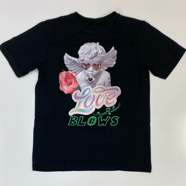 Street style angel print T-shirt