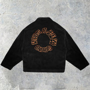 Fashion brand hip-hop street fleece embroidery lapel jacket jacket