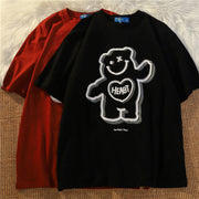 Neresum Burgundy Short Sleeve Bear T-Shirt
