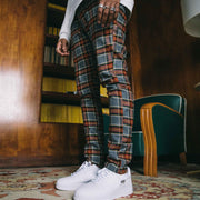 Personalized casual plaid men's trousers