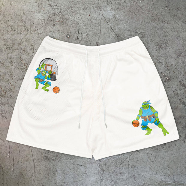 Tide brand casual cartoon basketball mesh shorts