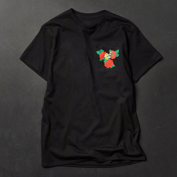 Flower trend fashion short-sleeved T-shirt