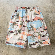 Leisure vacation couple flower shorts