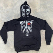 Street style personalized skull print hoodie