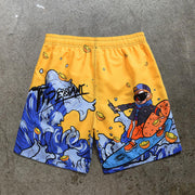 Fashionable personality printed men's shorts