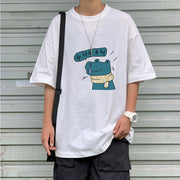 Hong Kong style loose tide brand all-match short-sleeved T-shirt