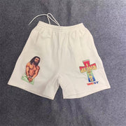 Personalized Jesus cross print shorts