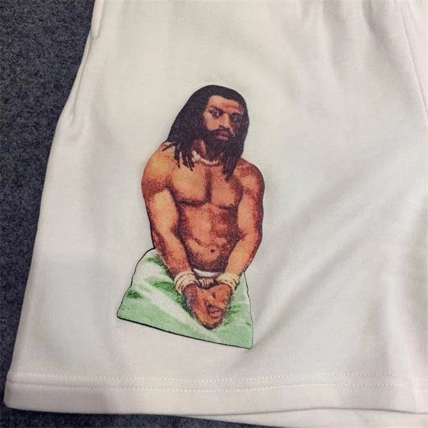 Personalized Jesus cross print shorts