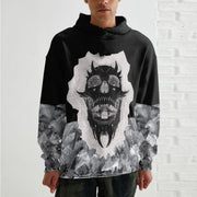 Personalized street style trendy fashion men's skull hoodie