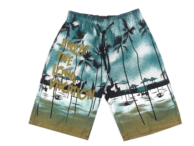 Casual printed shorts beach pants men's