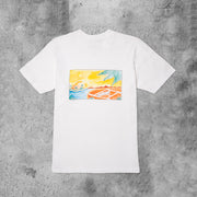 Retro summer print casual short-sleeved T-shirt
