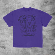 LA Vintage Print Street Short Sleeve T-Shirt