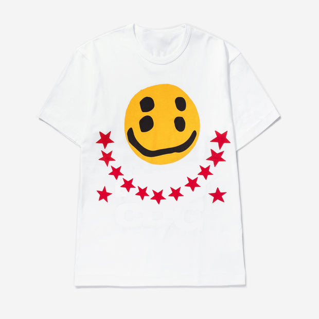 Smiley Vintage Print Short Sleeve Street T-Shirt