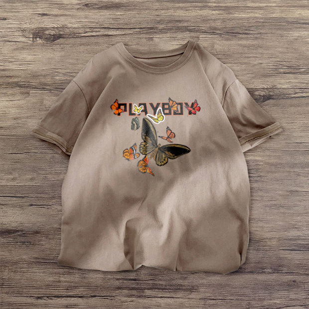 Trendy Butterfly Street Style Short Sleeve T-shirt