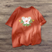 Tide brand flower-shaped loose short-sleeved T-shirt
