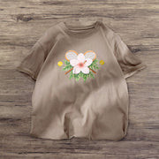 Tide brand flower-shaped loose short-sleeved T-shirt