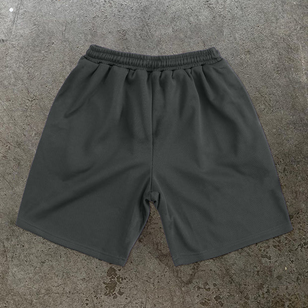 Trendy retro print casual sports shorts