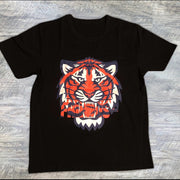 Casual crew neck tiger print T-shirt