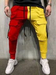 Color matching casual color matching trousers hip-hop slim pants