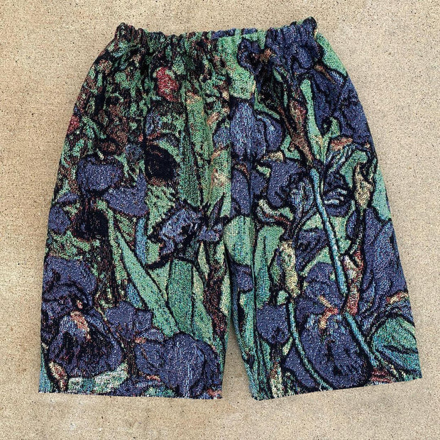 Personalized floral print retro shorts