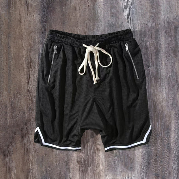 Sports shorts quick-drying mesh solid color hip-hop breathable casual basketball pants