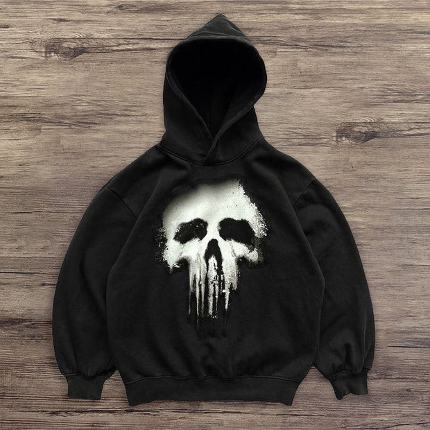Personalized fashion skull print hoodie