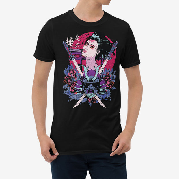 SAMURAISHA Cyberpunk Print Short Sleeve T-Shirt