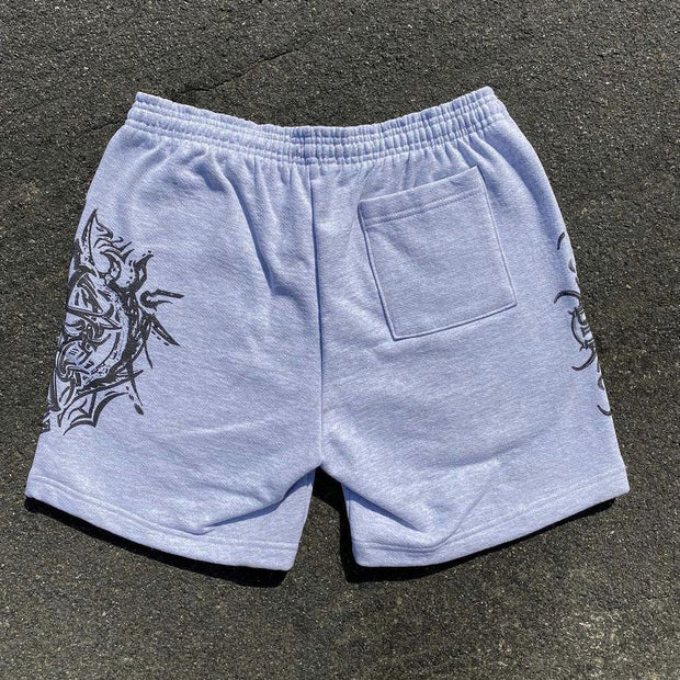 Statement casual printed track shorts