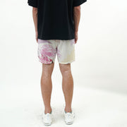 Art print trendy casual mesh shorts