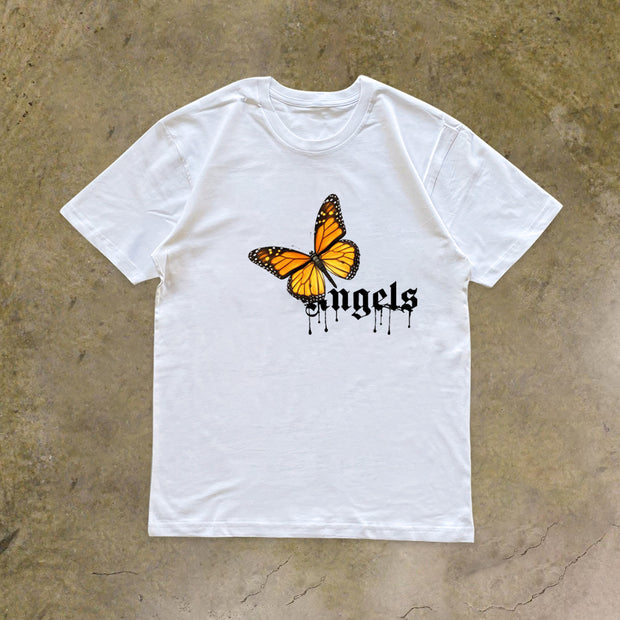 Butterfly Vintage Casual Short Sleeve Street T-Shirt