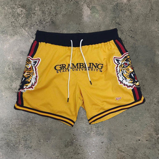 Men's casual tiger print shorts