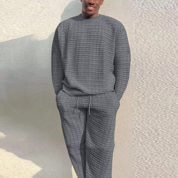 Men's Fashion Knitted Loose Casual Suits