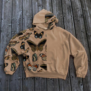 Patchwork fashion butterfly print hoodie