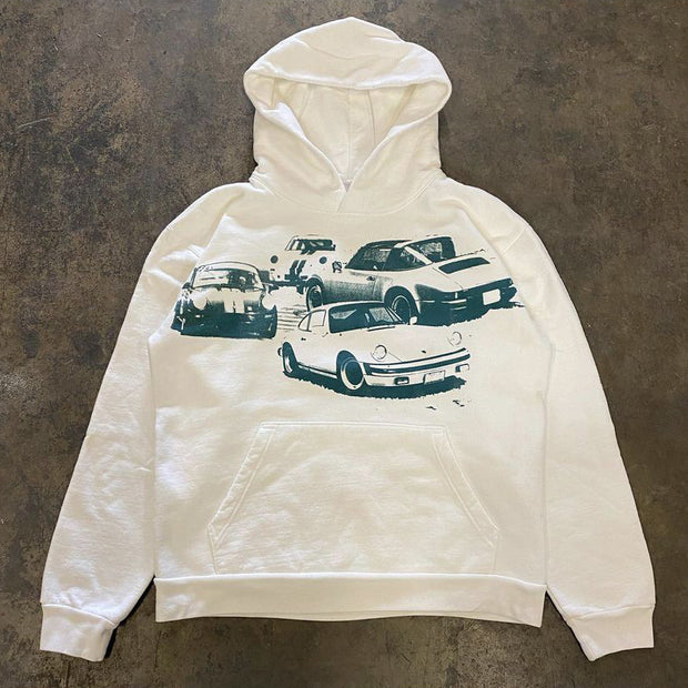 Personalized car print hoodie