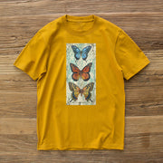 Retro butterfly print street short-sleeved T-shirt