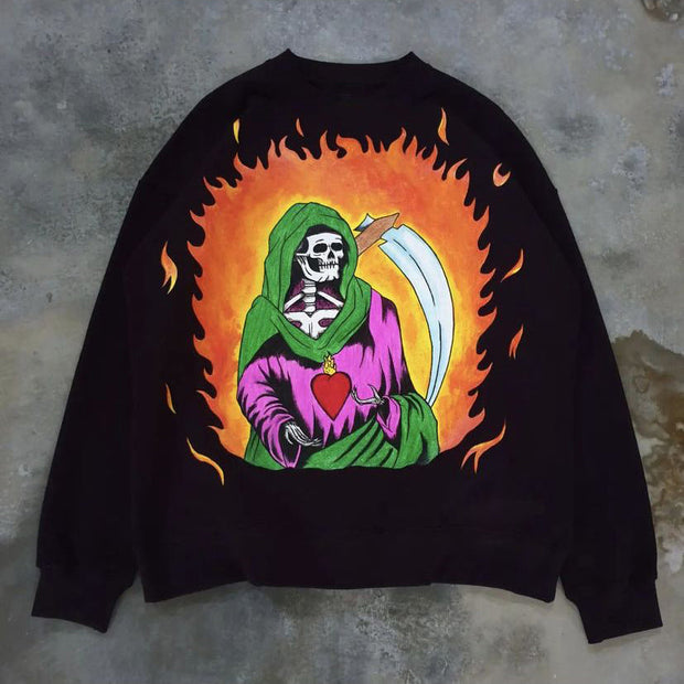 Fashion skull print men's sweatshirt