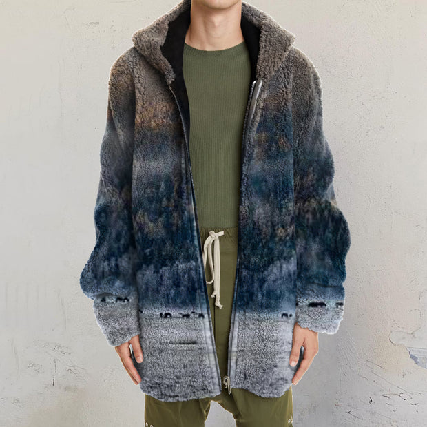 Casual mountain lamb wool outdoor home jacket