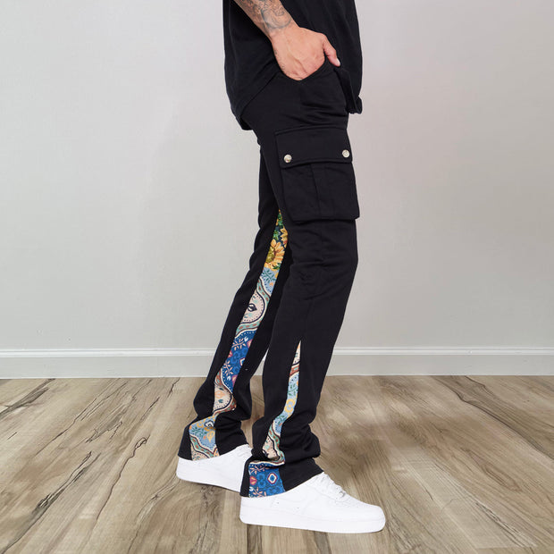 Stylish casual street style multi-pocket trousers