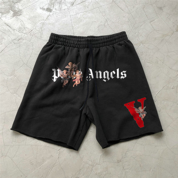 Personalized Angel Print Casual Shorts
