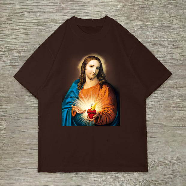 Personalized Jesus print T-shirt