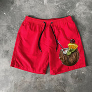 Coconut print fashion swim shorts