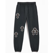 Cross European and American fashion street style tied casual trousers