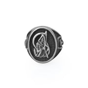 Personality domineering death sickle men's titanium steel ring punk men's stainless steel ring