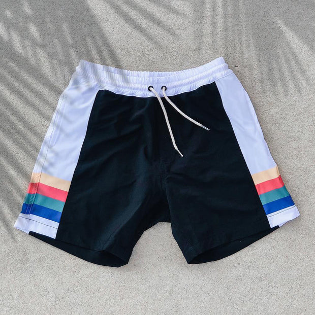 Casual personality boys color matching swimming trunks