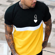Casual round neck short sleeve printed pullover men's T-shirt