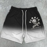 Vintage Graphic Gradient Casual Sports Shorts