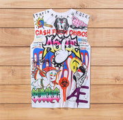 Trendy brand hip-hop graffiti printed sports vest